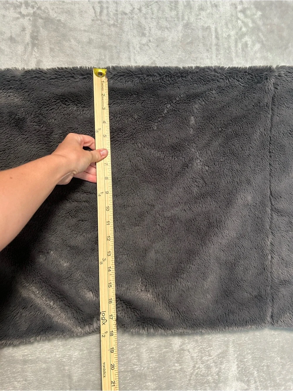Ugg Fuzzy Pillowcase Gray Faux Fur Plush